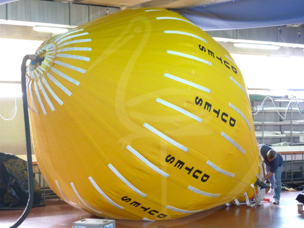 pressure test of 30 ton recovery balloon