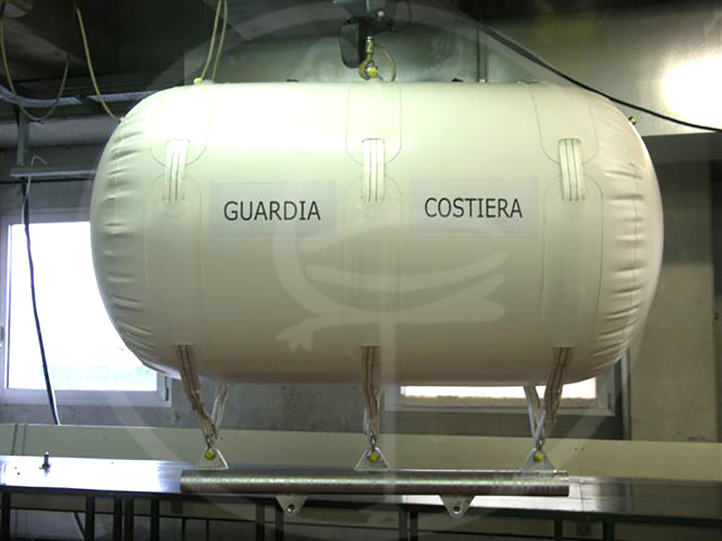 air-tight lift balloons for Coast Guard