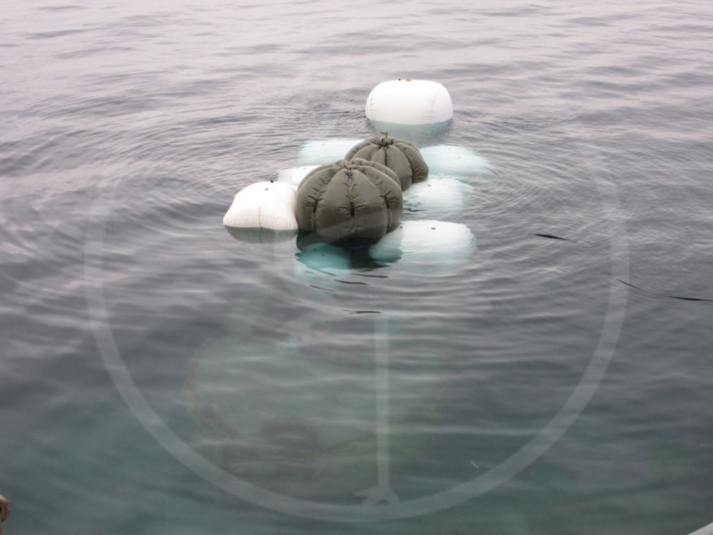 Marine recovery wreck in Lake Garda