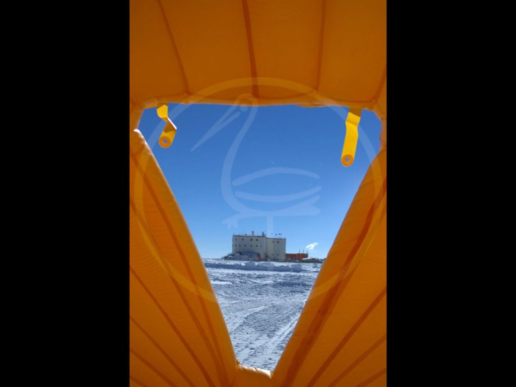 Selbsttragendes aufblasbares Zelt – Italienisch-französische Station Concordia in der Antarktis