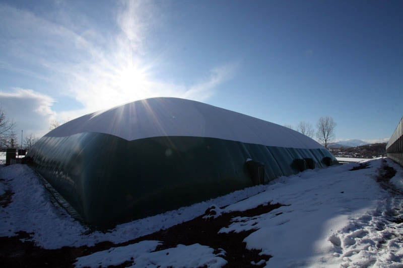 Traglufthalle zur Winterüberdachung copertura pressostatica