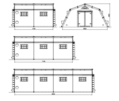 tenda a struttura metallica